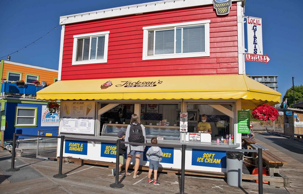 Jackson's Ice Cream at Fisherman's Wharf in Victoria BC.